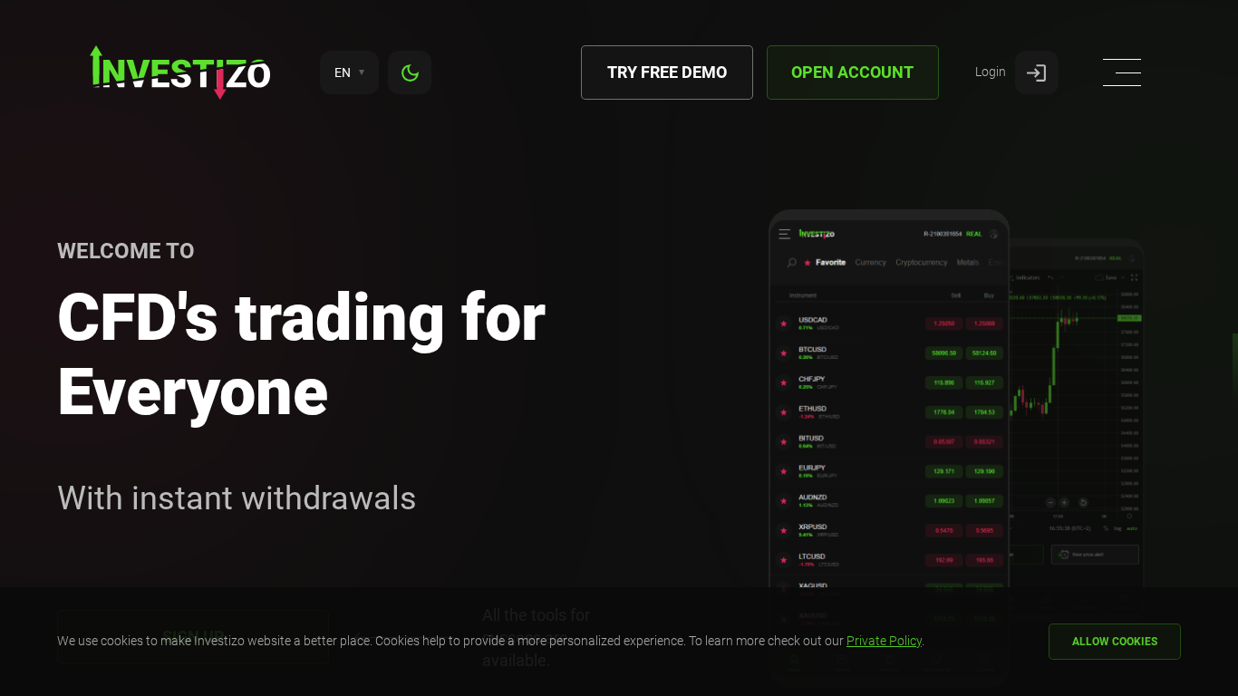 Investizo Affiliate Programma