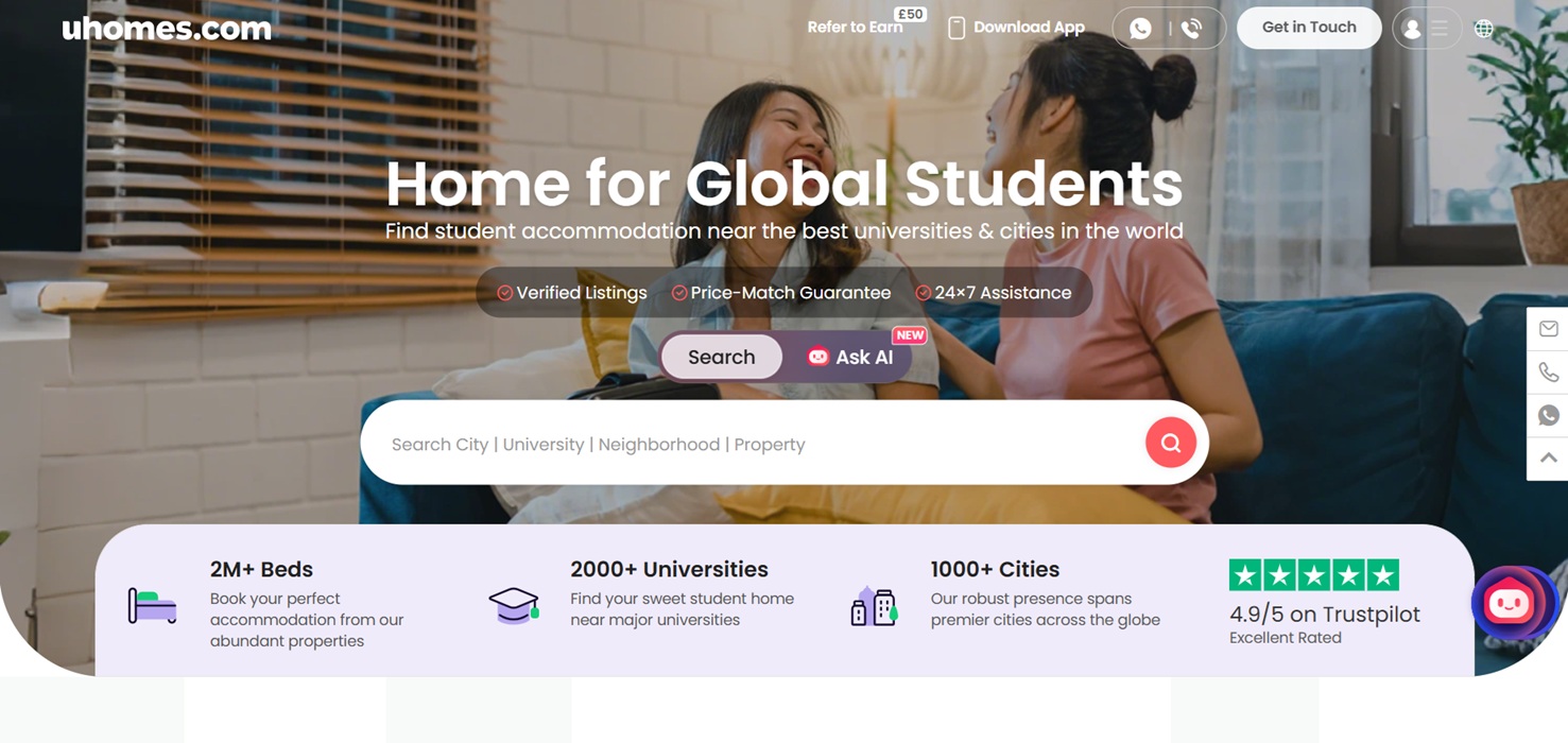 uhomes.com Studentenhuisvesting Affiliate Programma