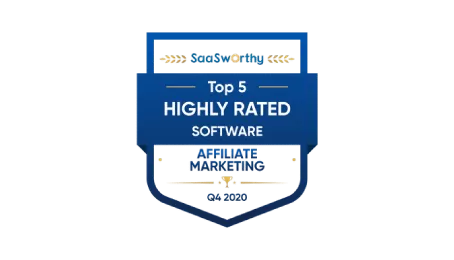 Post Affiliate Pro awards: Top 5 highly rated affiliate marketing software 2020 by SaaSworthy