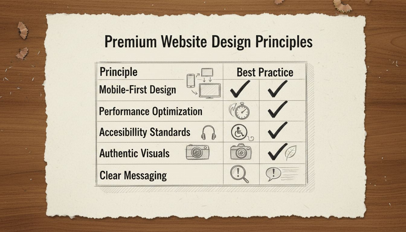 Premium website ontwerpprincipes vergelijking met best practices en veelgemaakte fouten