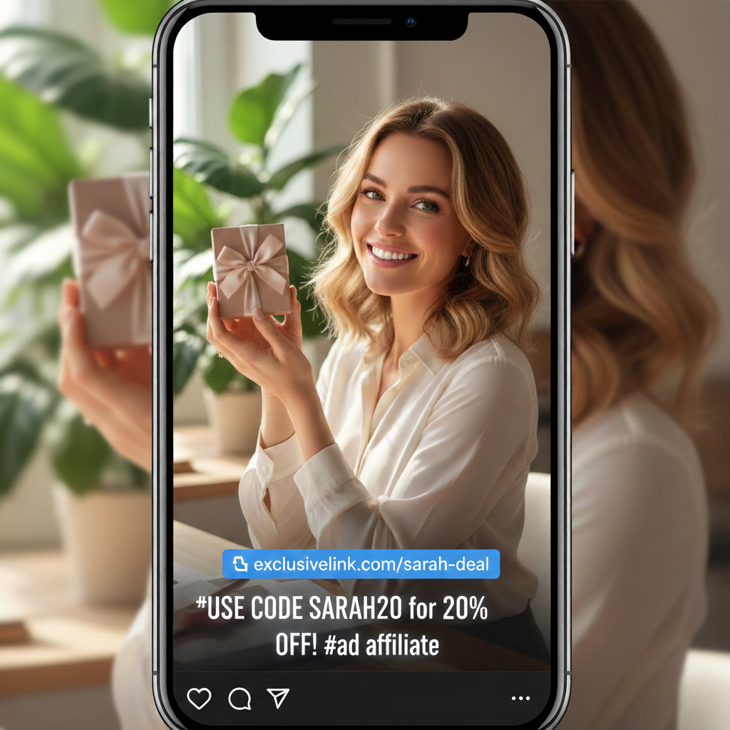 Influencer deelt gepersonaliseerde coupon codes met hun publiek