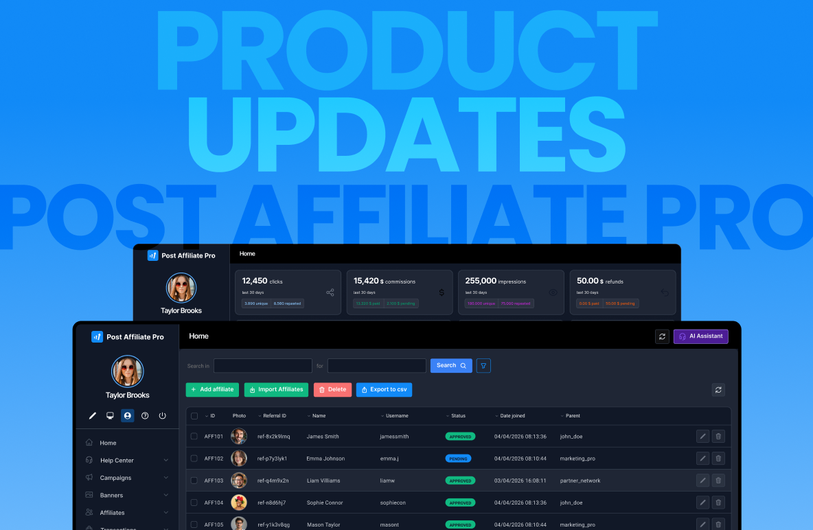 Post Affiliate Pro Productupdates: Q1 2026