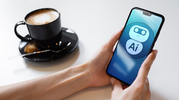 AI chatbot op mobiele telefoon