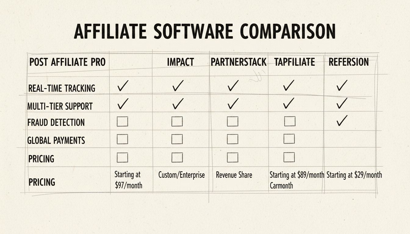 Top Affiliate Software Vergelijking Q4 2025: Post Affiliate Pro vs Impact vs PartnerStack