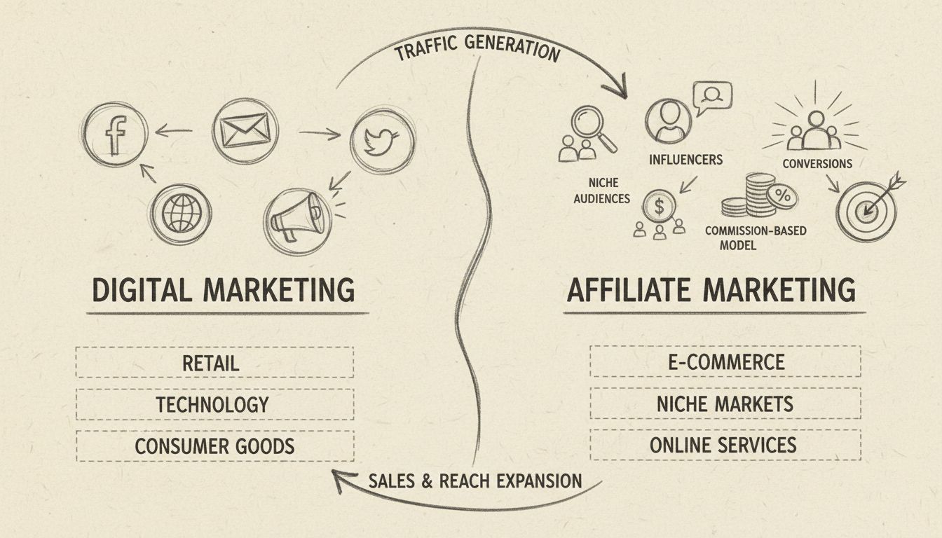 Digitale marketing vs affiliate marketing: Welke sectoren profiteren het meest in 2025?
