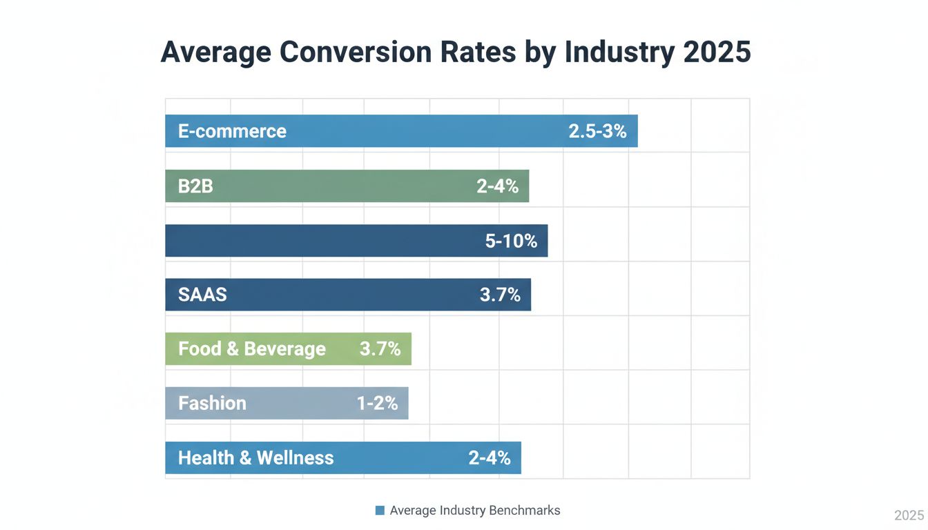 Wat is een Goede Conversieratio? 2025 Branchebenchmarks & Optimalisatiegids