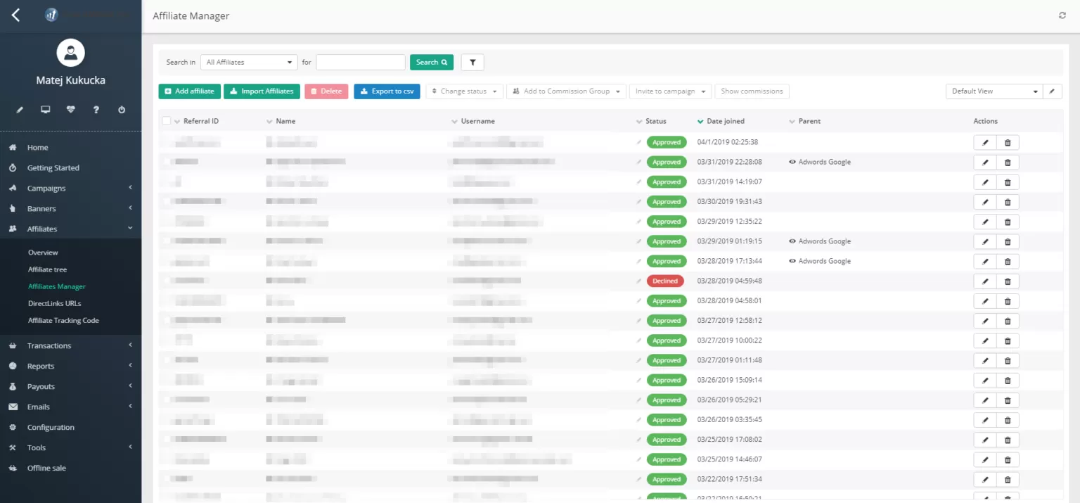 post affiliate pro affiliates manager