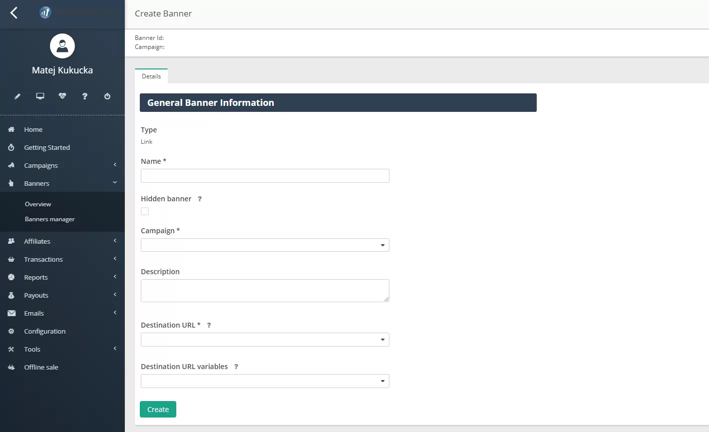 Create banner in Post Affiliate Pro