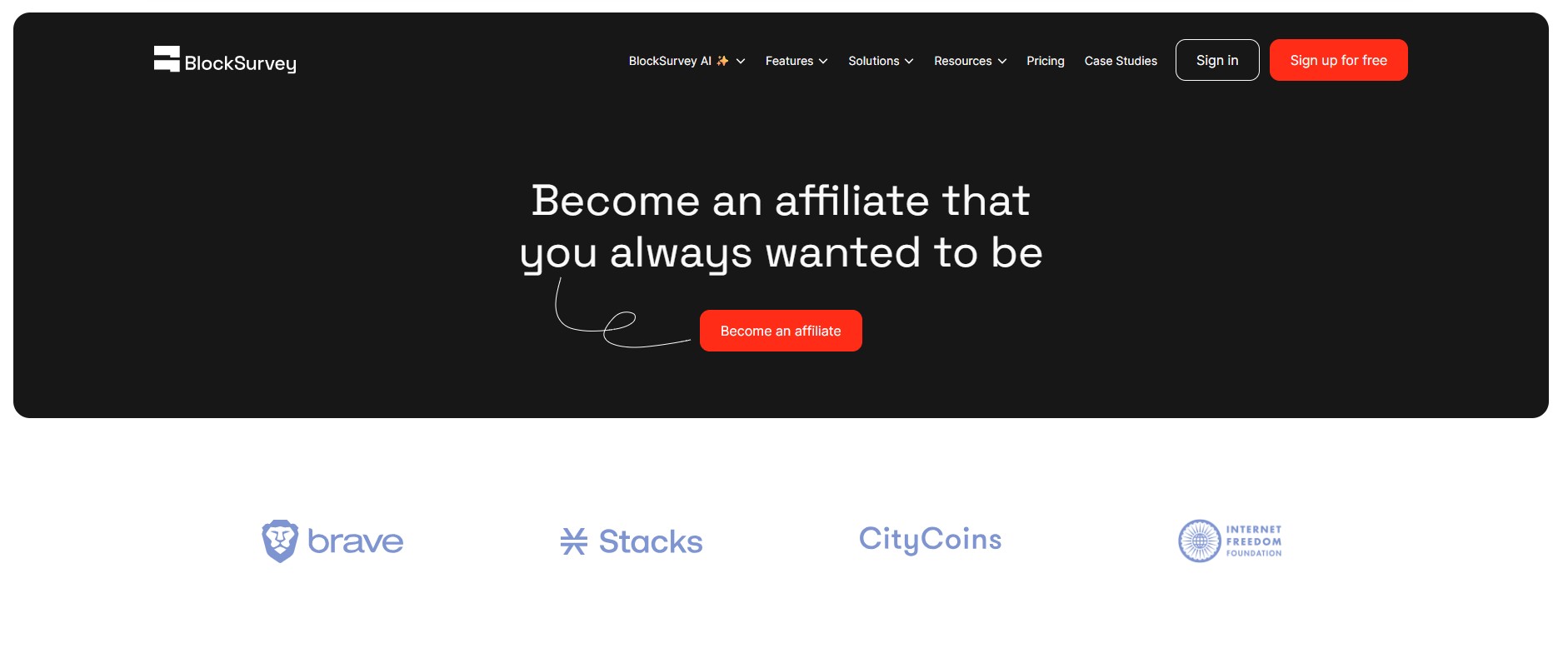 BlockSurvey Affiliate Programma