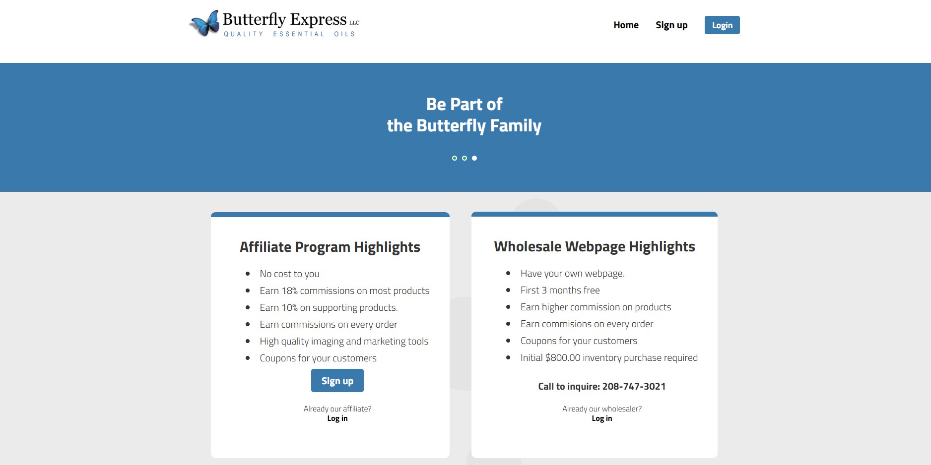 Butterfly Express Affiliate Programma