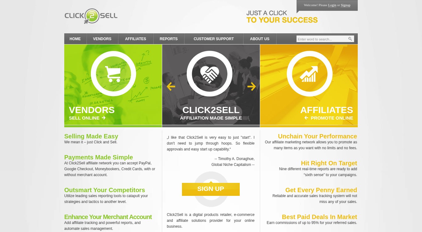 Click2Sell Affiliate Programma