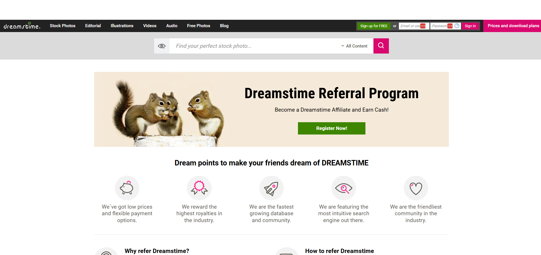Dreamstime Affiliate Programma