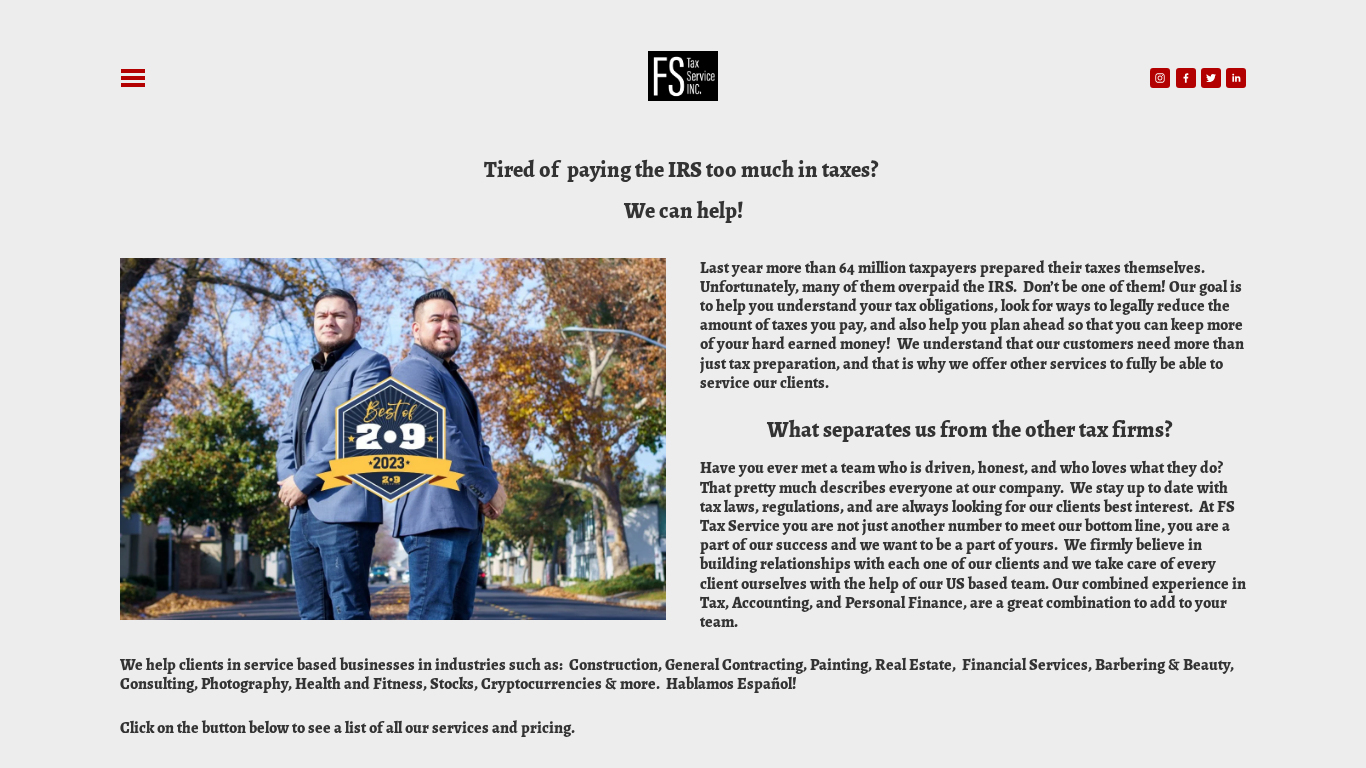 F&S Tax Service Affiliate Programma