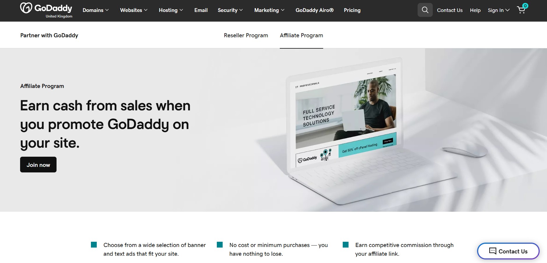 GoDaddy Affiliate Programma