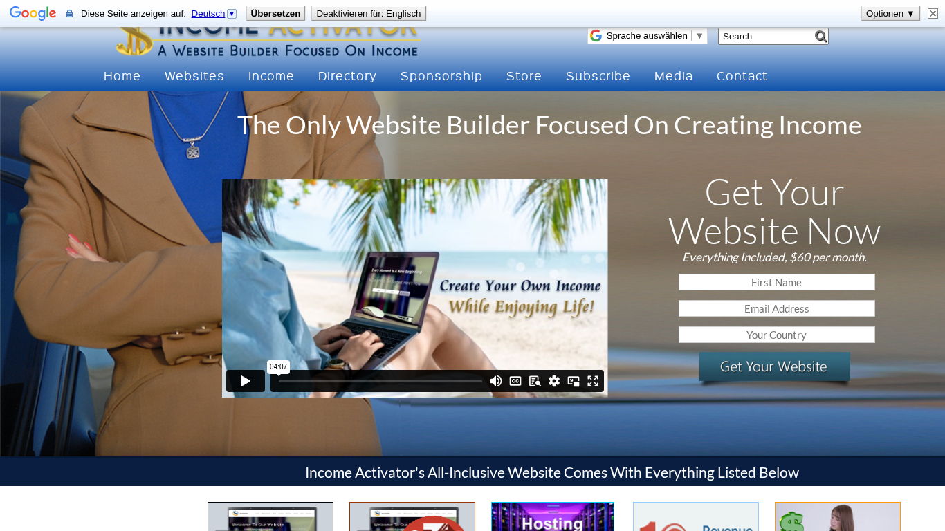 Income Activator Affiliate Programma