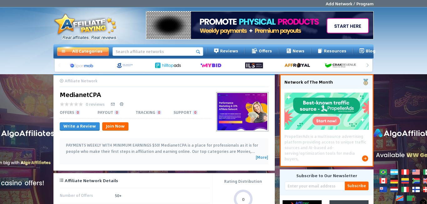 MedianetCPA Partnerprogramma