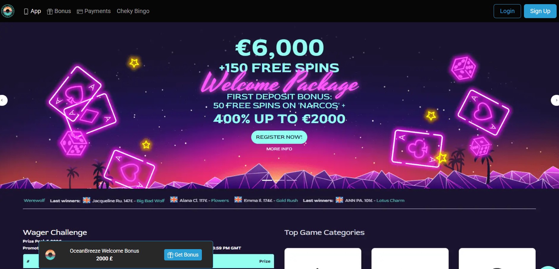 OceanBreeze Casino Affiliate Programma