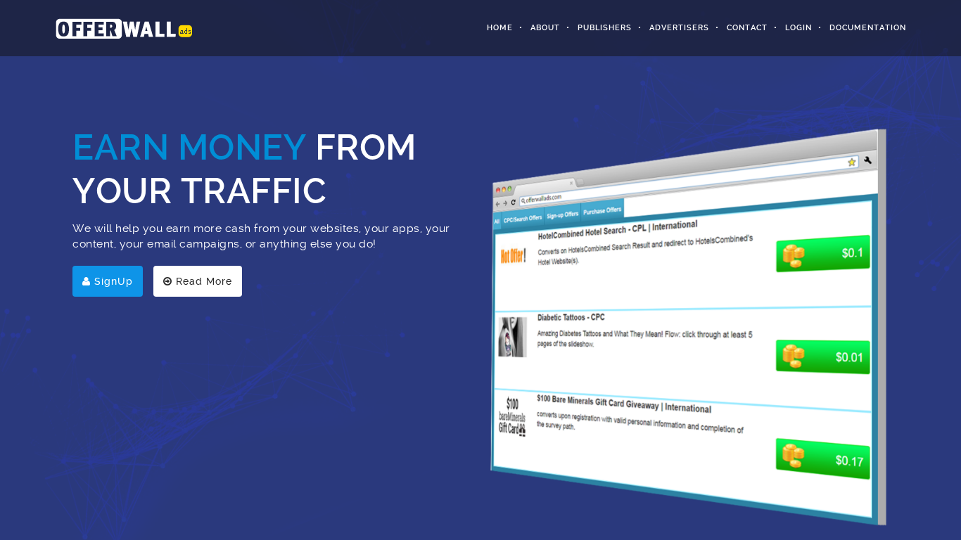 OfferWallAds Affiliate Programma