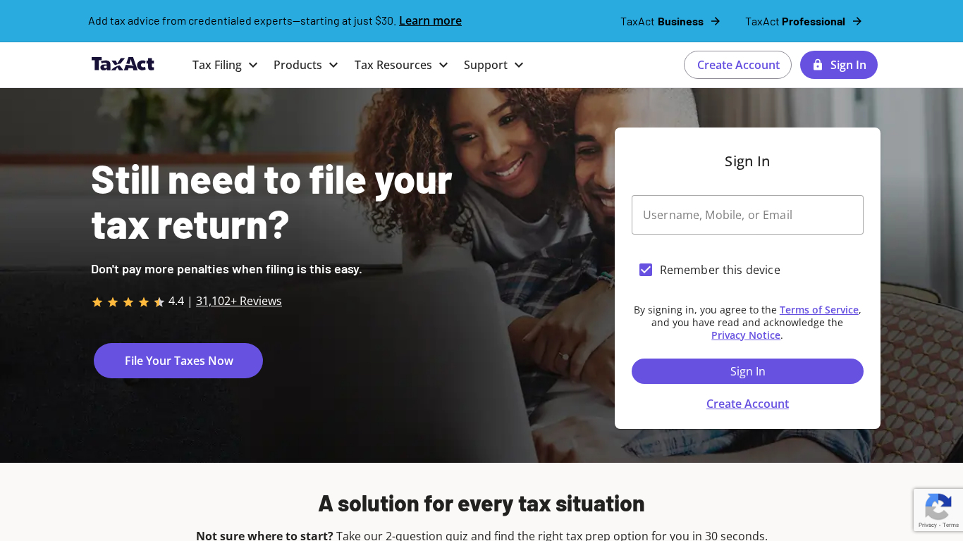 TaxAct Affiliate Programma