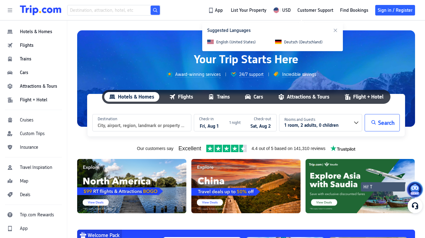 Trip.com Affiliate Programma