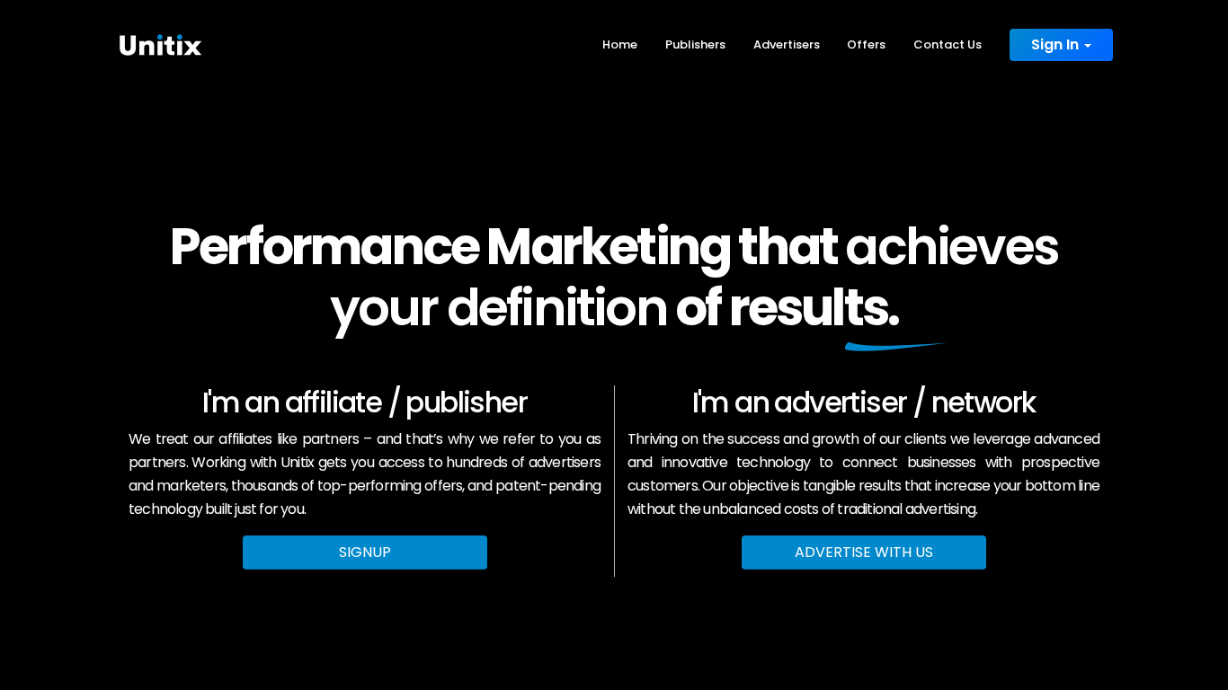 Unitix Ads Affiliate Programma