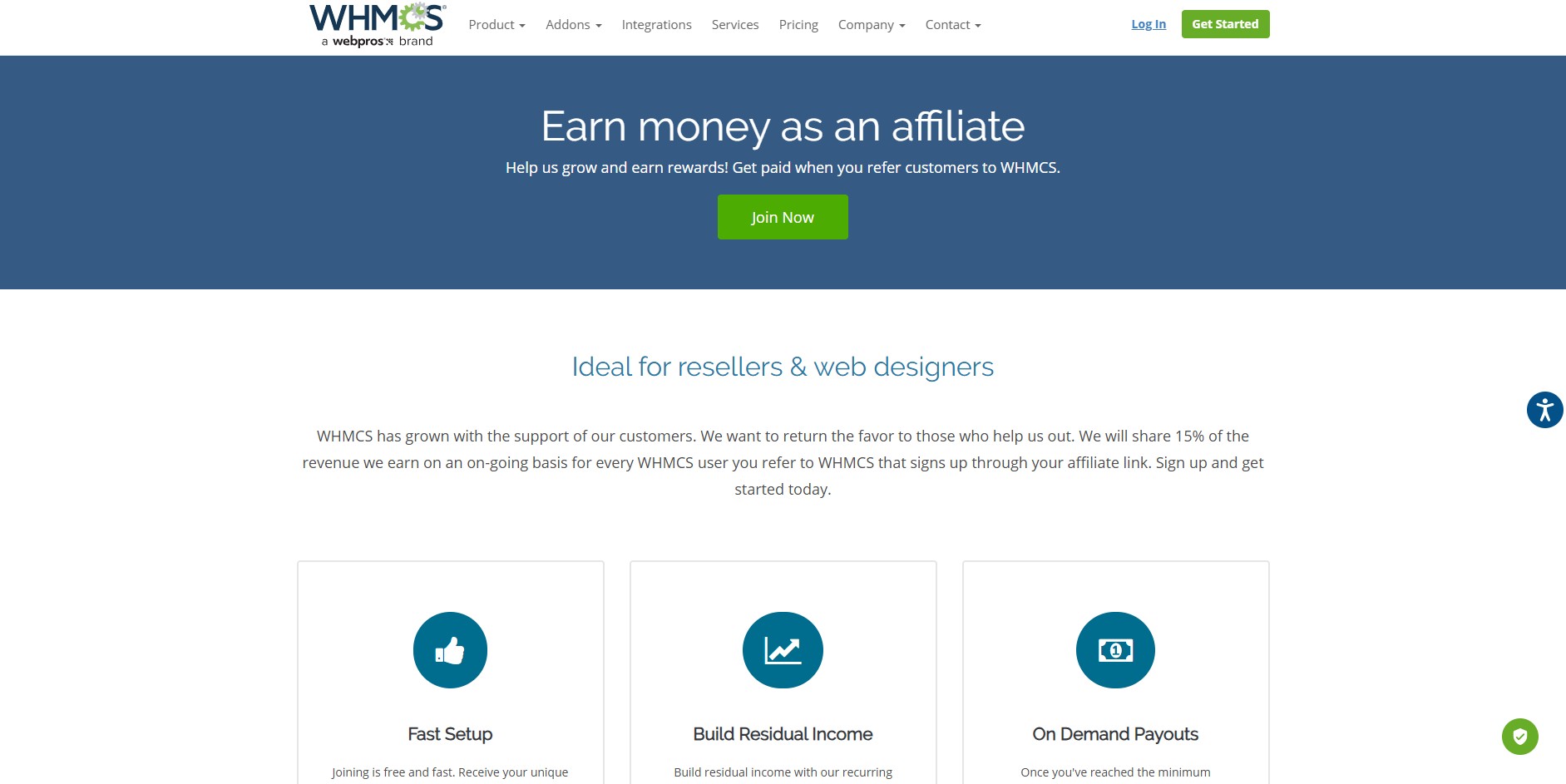 WHMCS Affiliate Programma