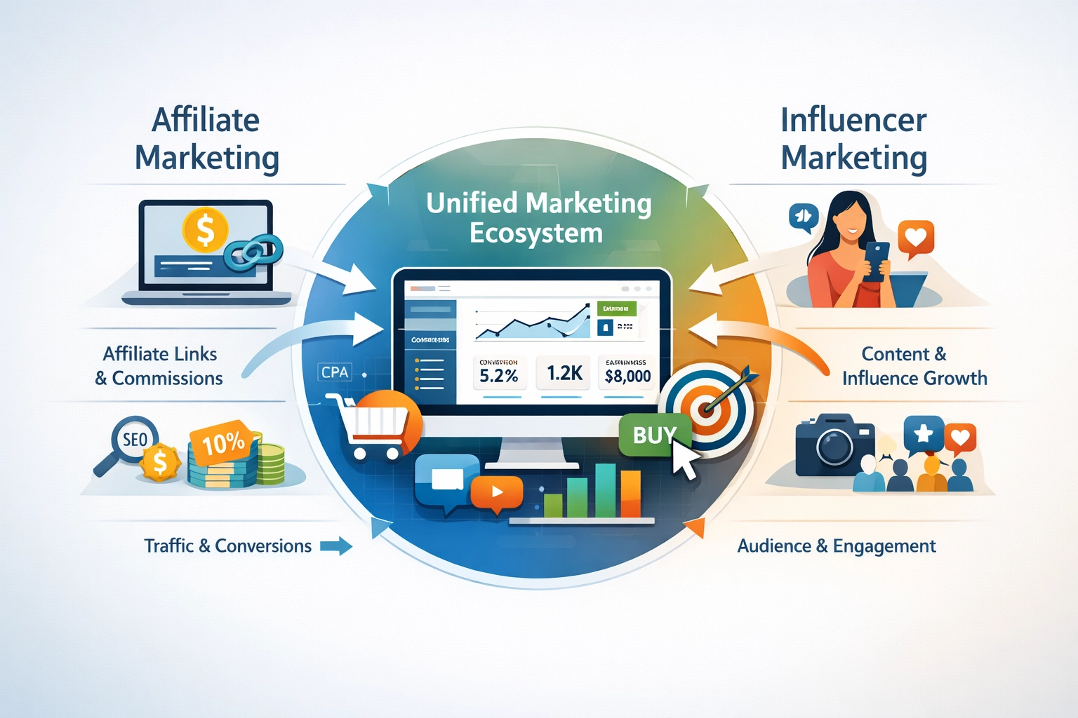 Integratie van affiliate en influencer marketingstrategieën