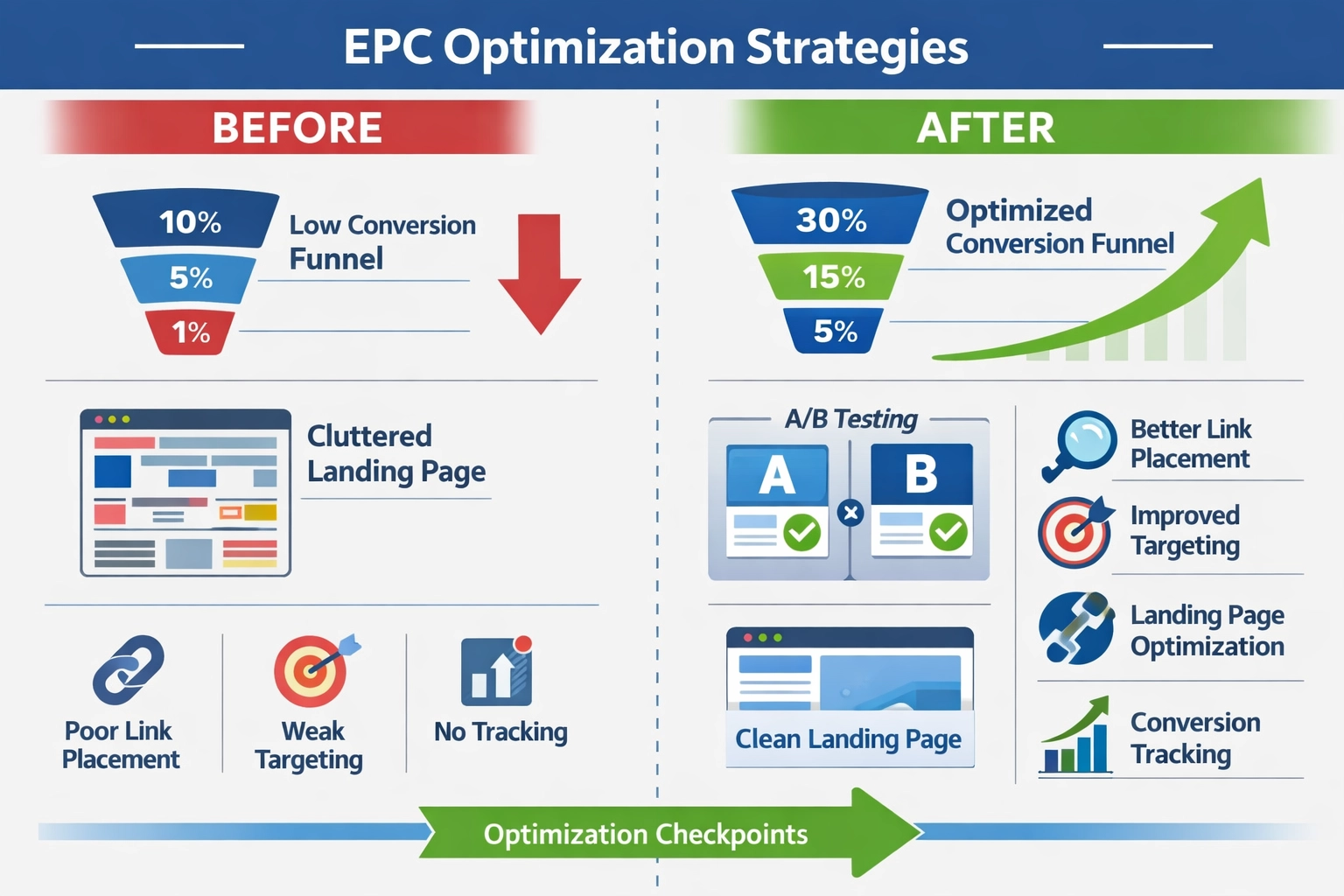 EPC optimalisatiestrategieën met voor- en na vergelijking