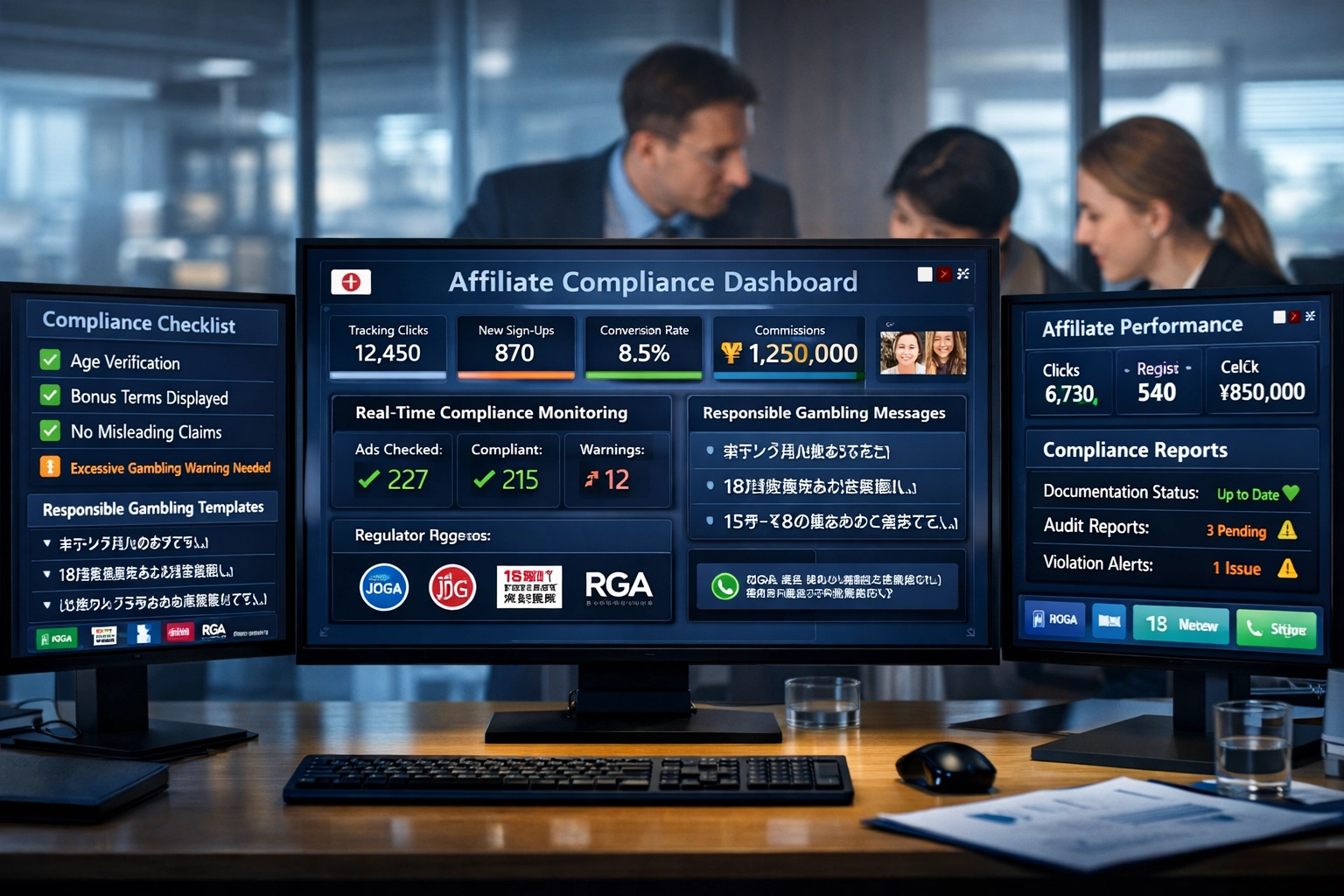 Affiliate Marketing Compliance Dashboard voor Sportweddenschappen