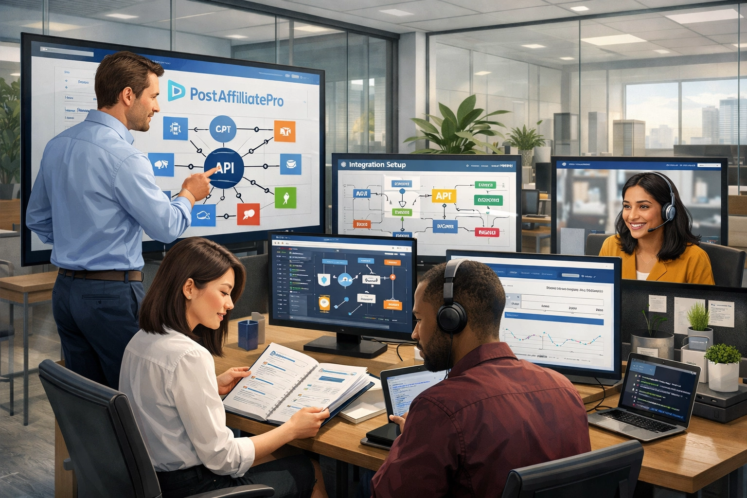 Specialistenteam van PostAffiliatePro verzorgt de volledige integratieservice