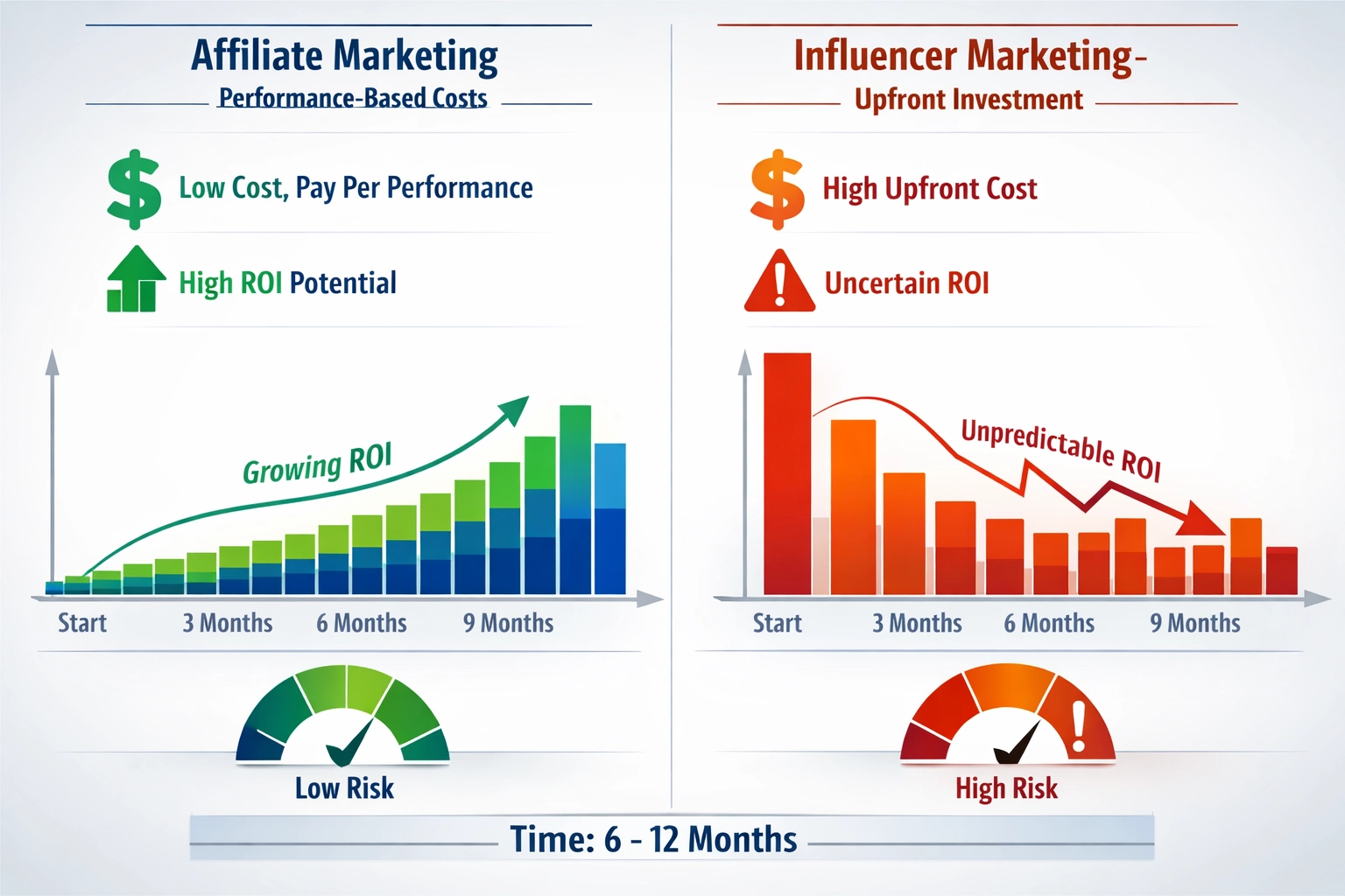 Kostvergelijking: Affiliate marketing vs influencer marketing