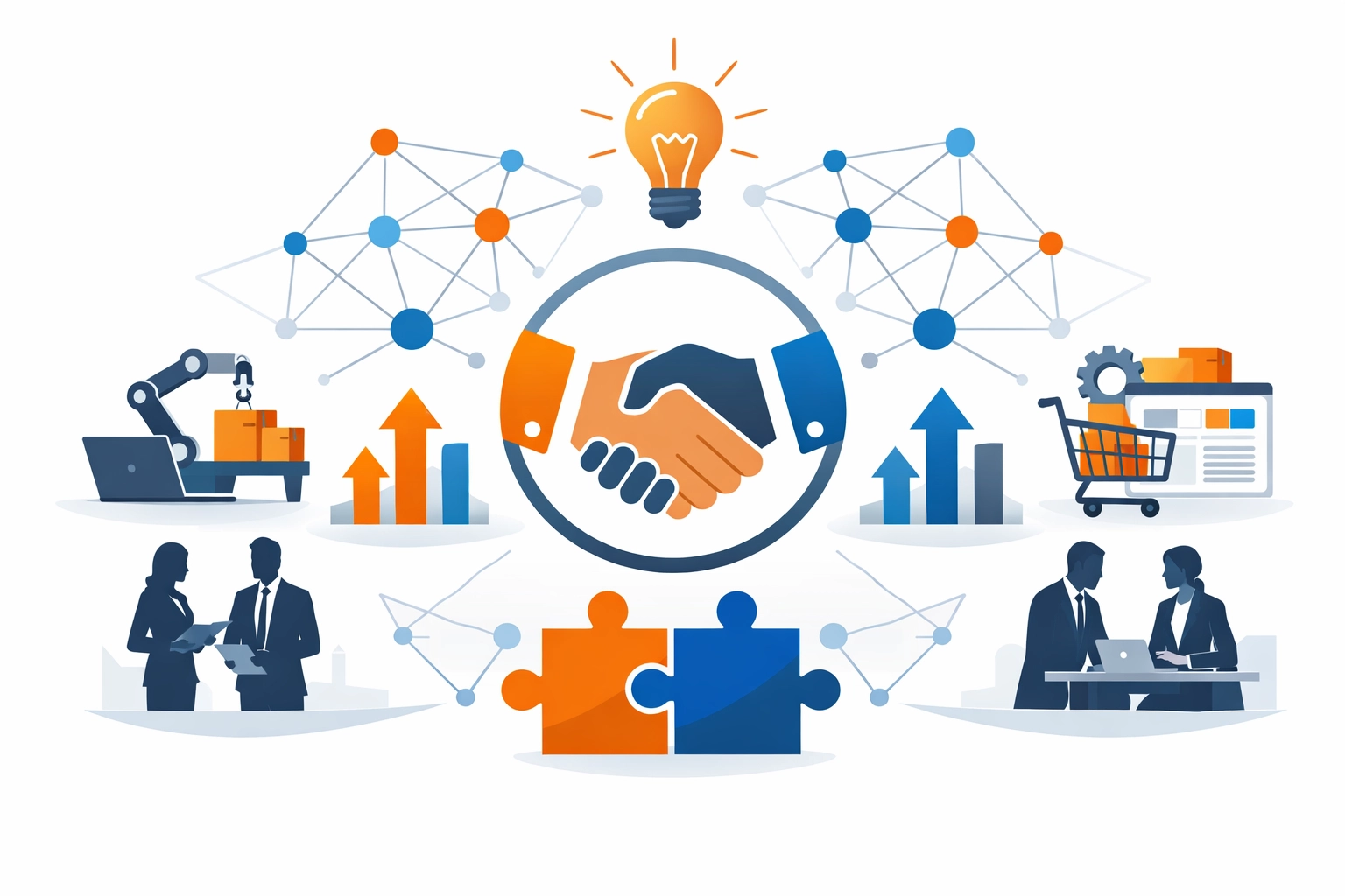 Strategische zakelijke samenwerking