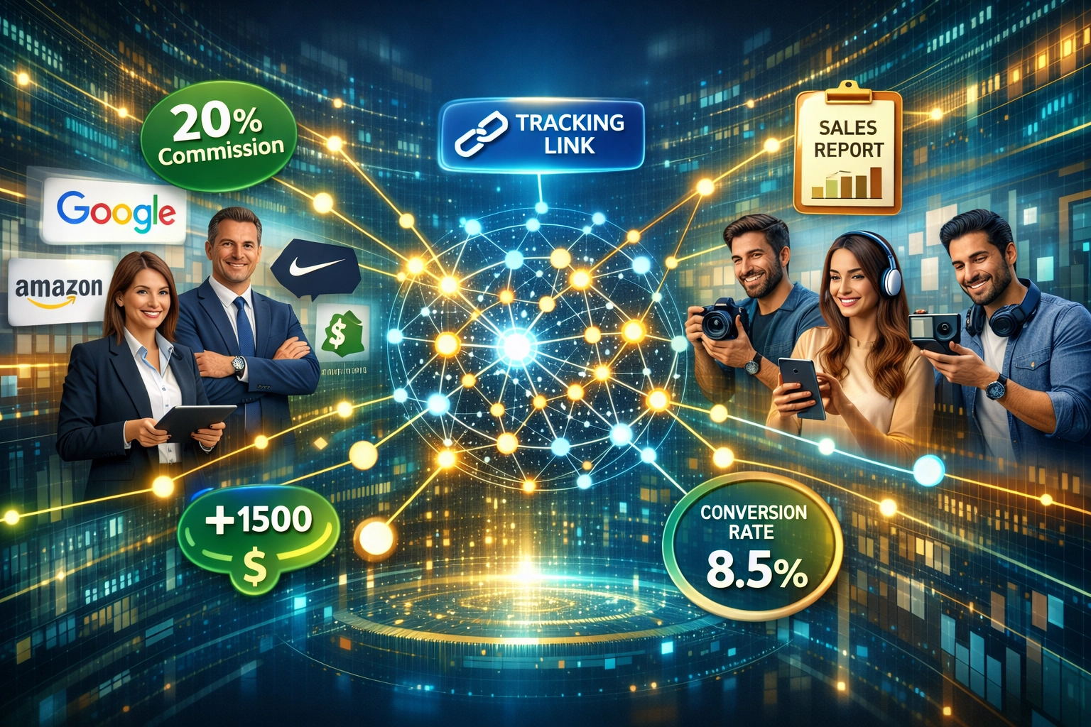 Affiliate netwerken verbinden adverteerders met affiliate marketeers via digitale verbindingen