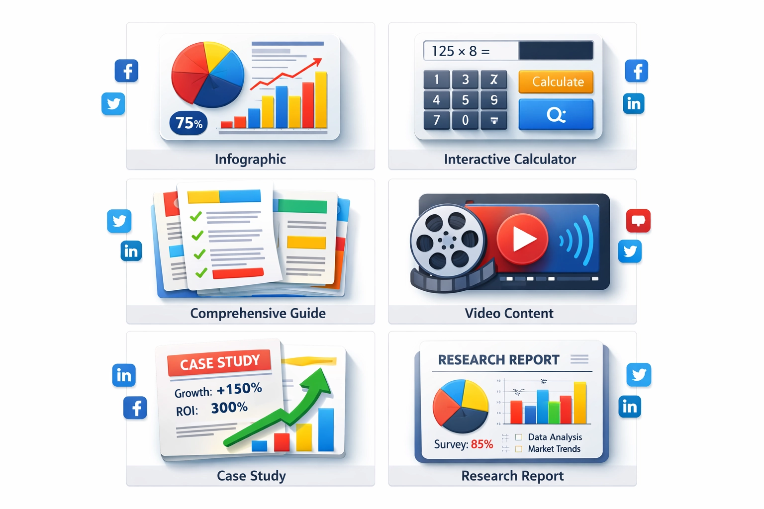 Verschillende soorten deelbare content voor linkbuilding