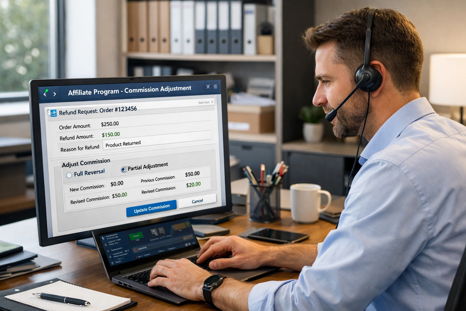 Terugbetalingen verwerken in affiliate software: negatieve commissies versus geweigerde commissies