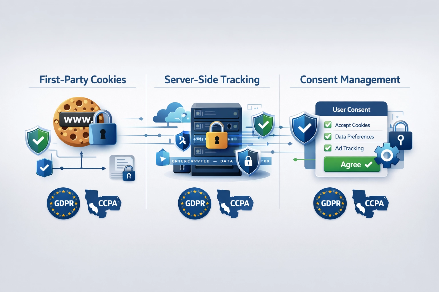 Privacyvriendelijke trackingmethoden zoals first-party cookies en server-side tracking