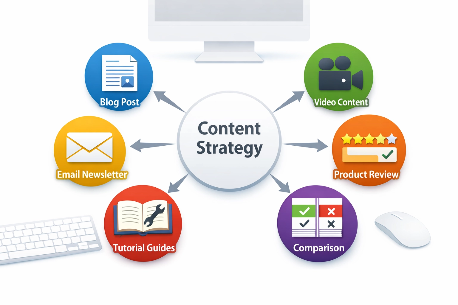 Workflow voor contentcreatie met verschillende contentformaten voor affiliate marketing