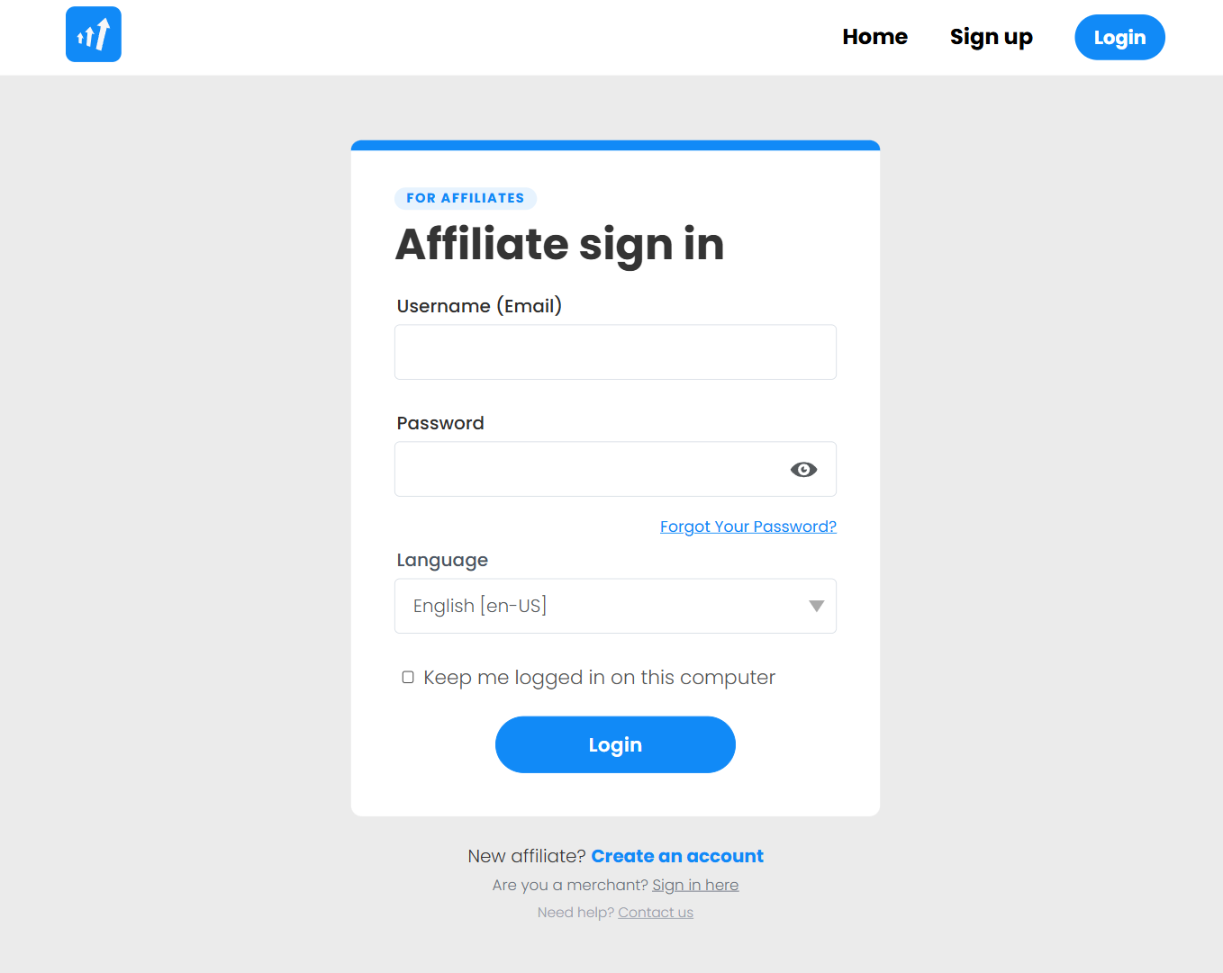 Post Affiliate Pro vernieuwd affiliate-inlogscherm