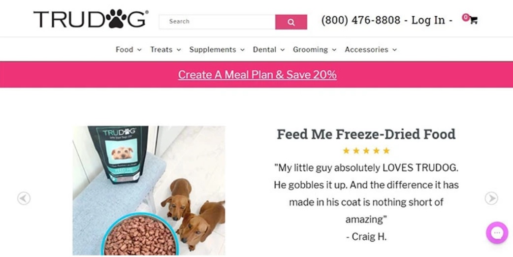 TruDog website screenshot