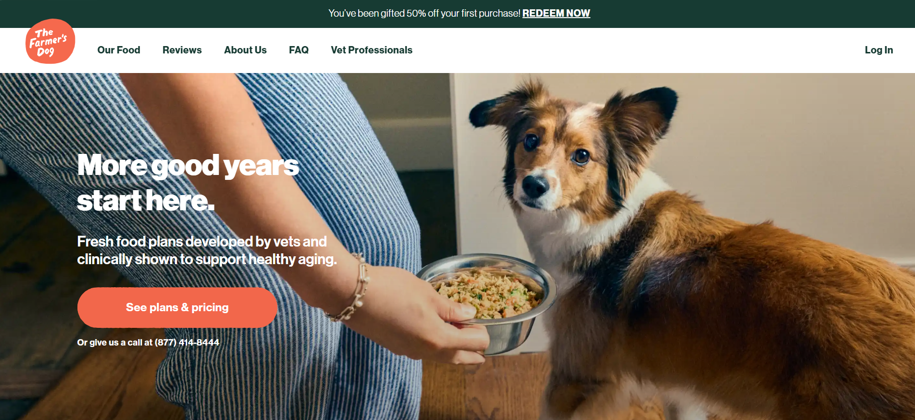 The Farmer's Dog website screenshot