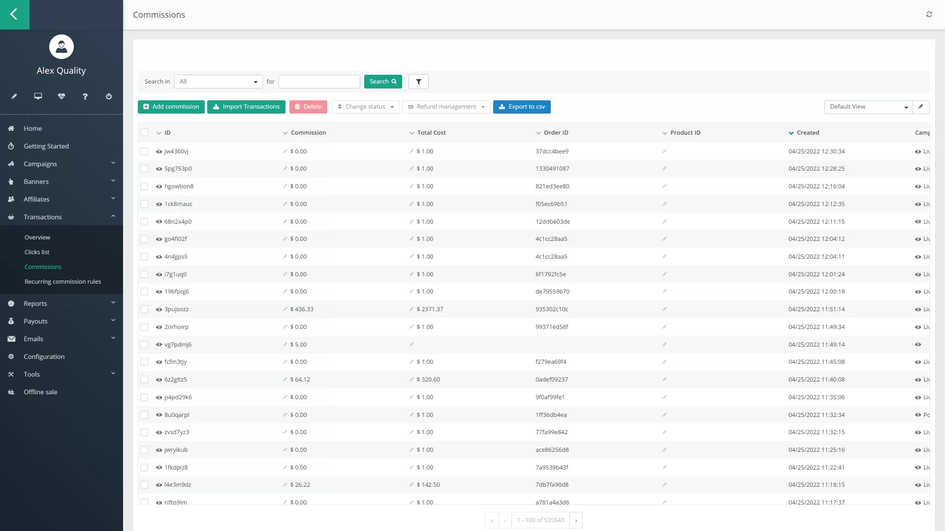 Post Affiliate Pro (versie 5.11.19.7)