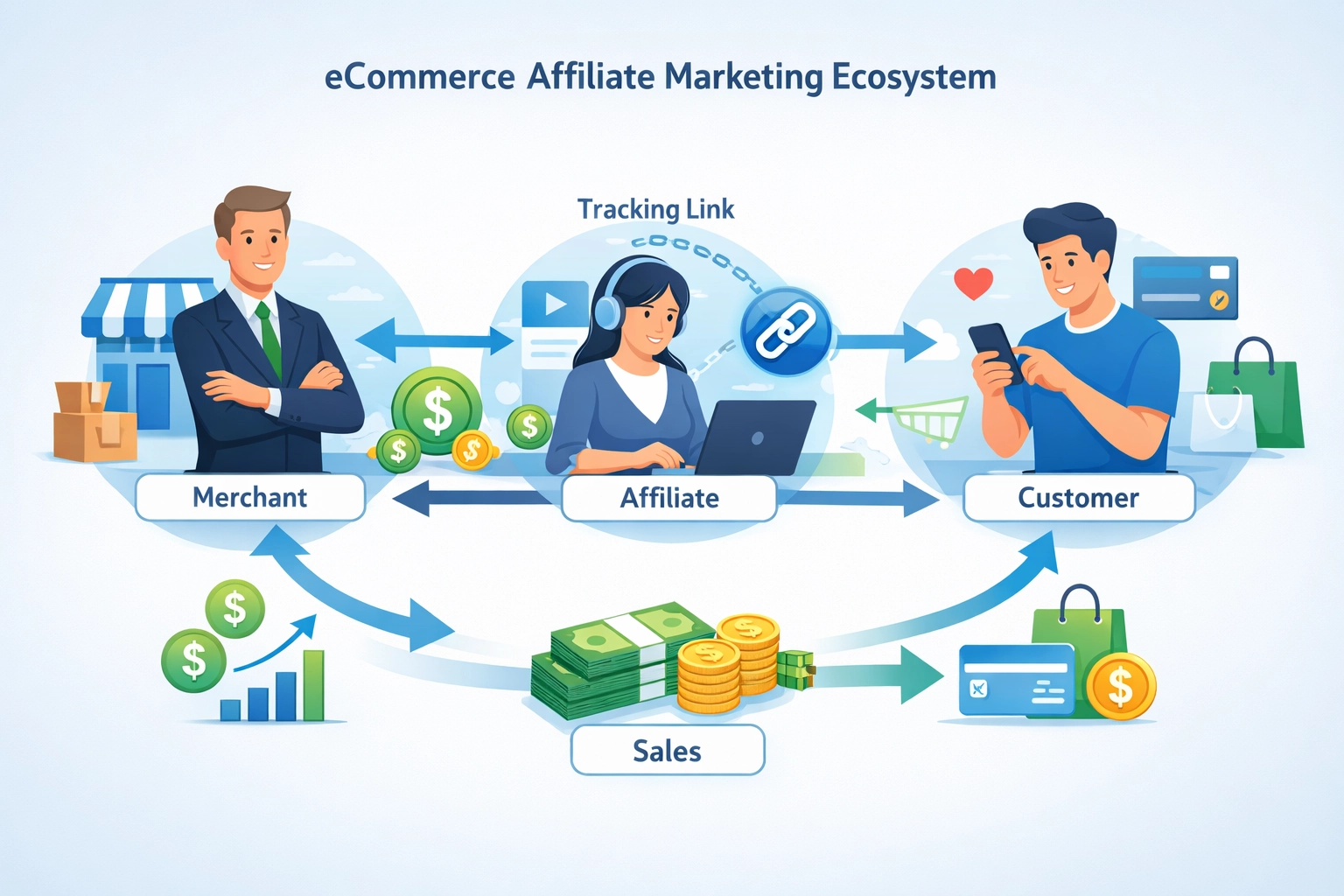 eCommerce affiliate marketing concept