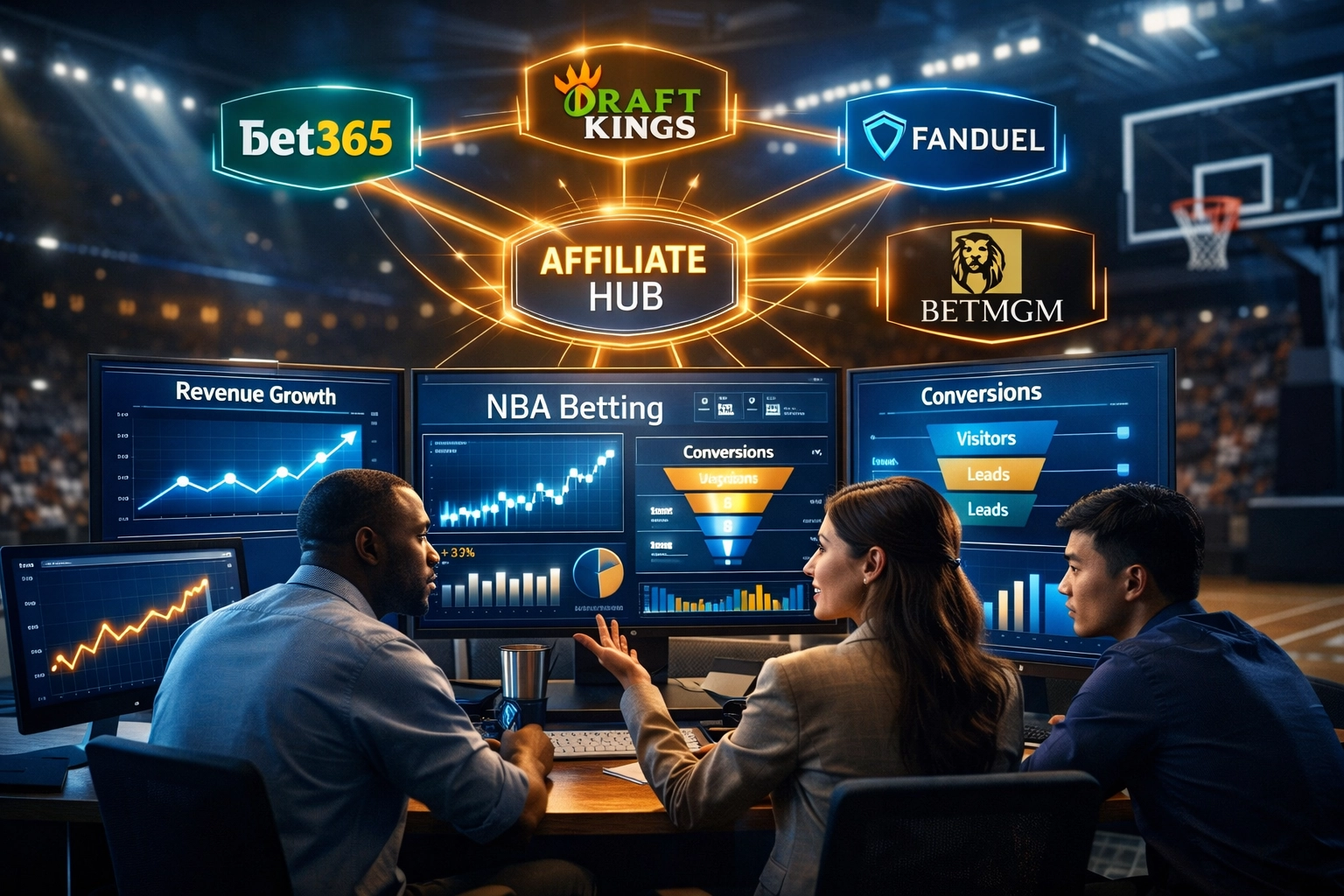 NBA Betting Affiliate Marketing Dashboard