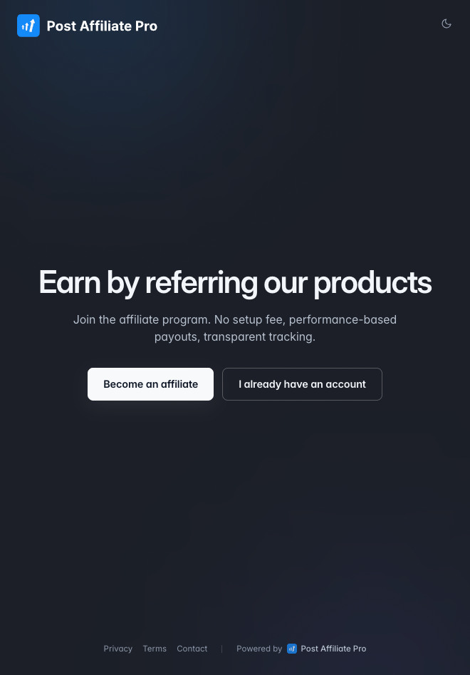 Post Affiliate Pro Trace-aanmeldingsthema