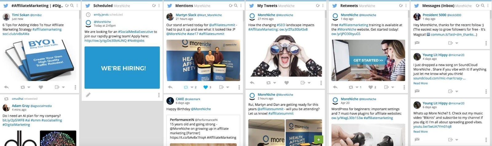 Twitterprofiel voor affiliate marketing