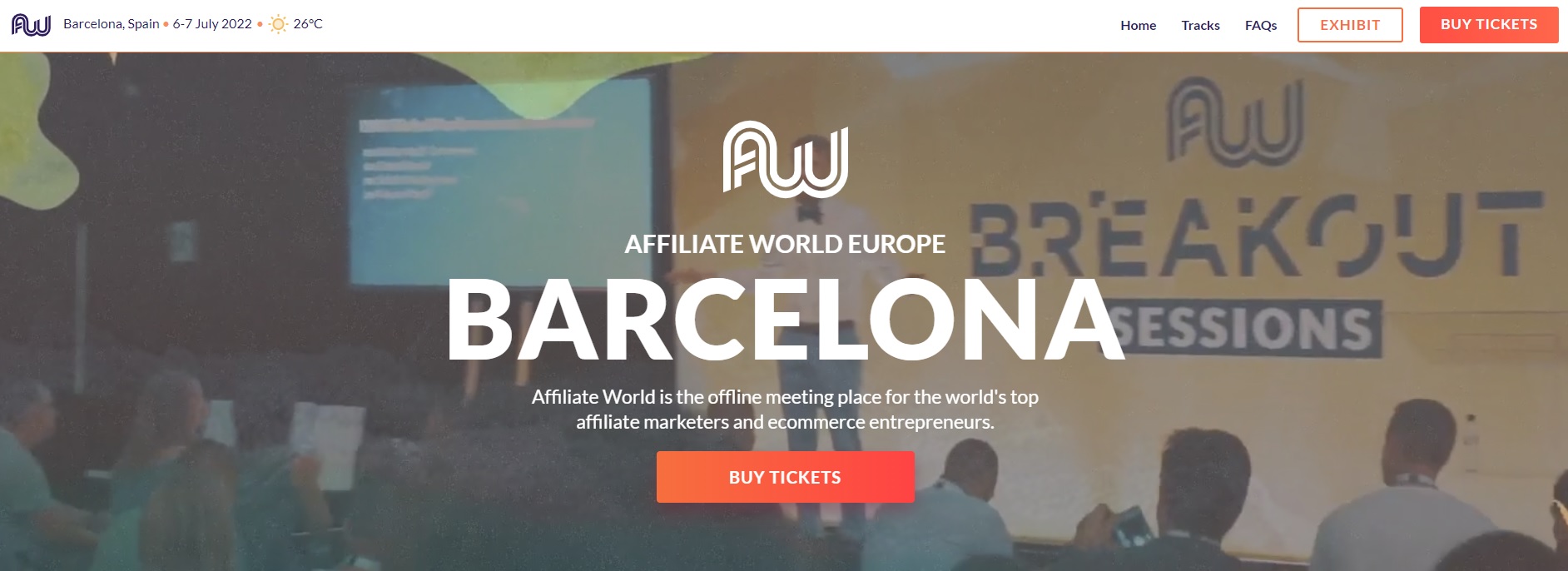 Affiliate World Europe homepage