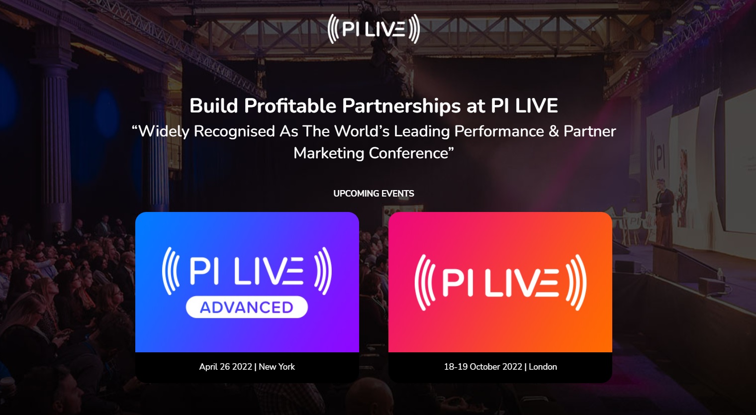 PerformanceIN Live homepage