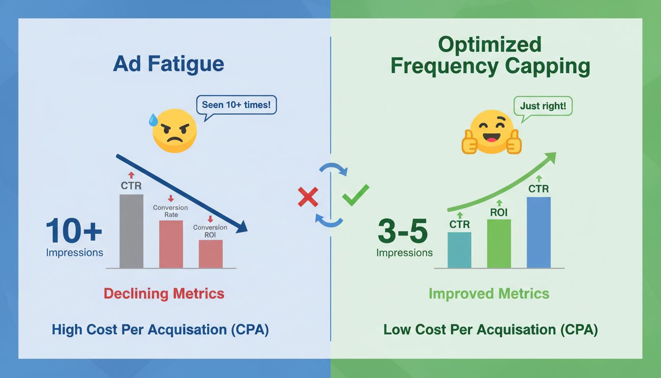 Vergelijking frequentiebeperking: advertentiemoeheid versus geoptimaliseerde frequentiebeperking met verbeterde statistieken