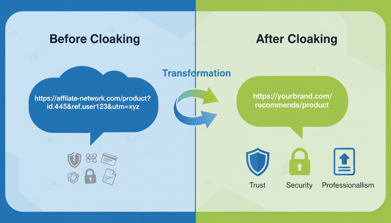 Vergelijking van affiliate link cloaking: transformatie van rommelige URL naar schone merklink