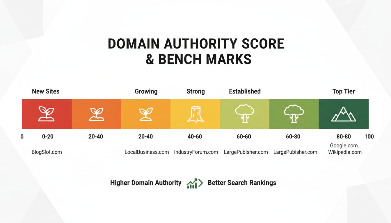 Infographic DA-score bereiken en benchmarks